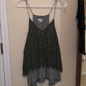 Green lace top